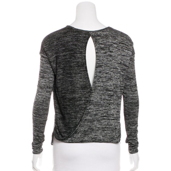 Rag and Bone gray l/s top with back cut out XS - Picture 3 of 4